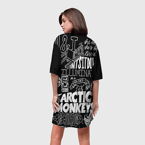 Женская длинная футболка Arctic Monkeys: I'm in a Vest / 3D-принт – фото 4
