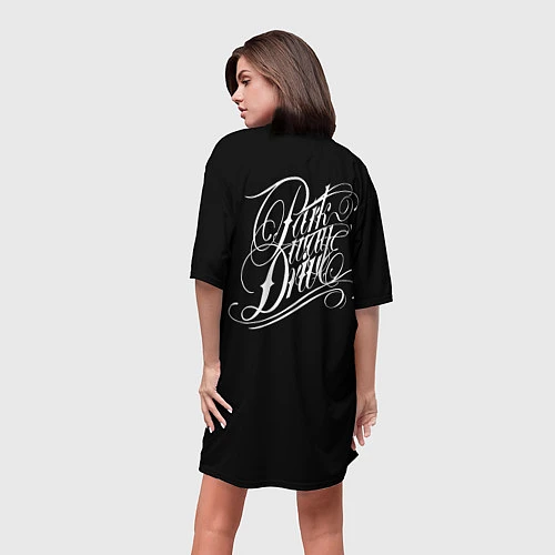 Женская длинная футболка Parkway Drive / 3D-принт – фото 4