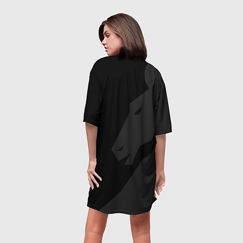 Женская длинная футболка TEAM LIQUID / 3D-принт – фото 4
