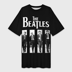 Женская длинная футболка The Beatles: Black Side