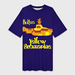 Футболка женская длинная The Beatles: Yellow Submarine, цвет: 3D-принт