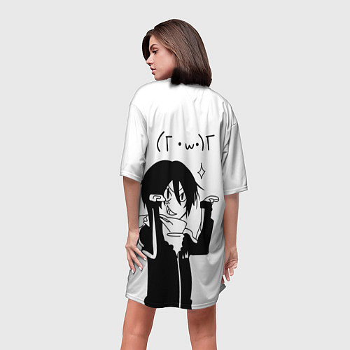 Женская длинная футболка Бездомный бог / 3D-принт – фото 4