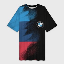 Футболка женская длинная BMW, цвет: 3D-принт