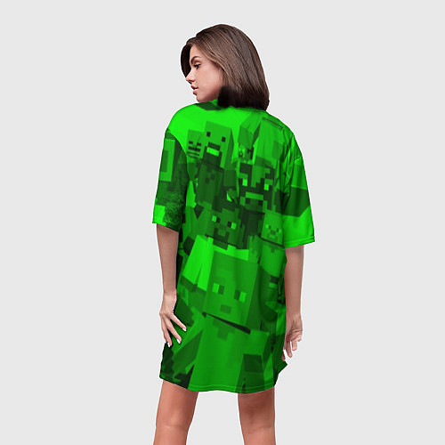Женская длинная футболка Minecraft game characters / 3D-принт – фото 4