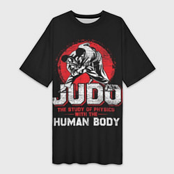 Футболка женская длинная Judo: Human Body, цвет: 3D-принт
