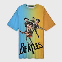 Женская длинная футболка The Beatles - world legend