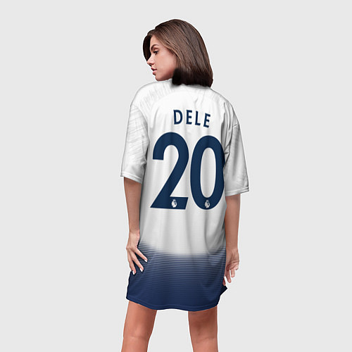 Женская длинная футболка FC Tottenham: Dele Alli Home 18-19 / 3D-принт – фото 4