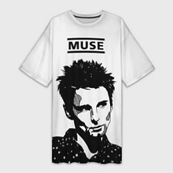 Женская длинная футболка Muse british rock band