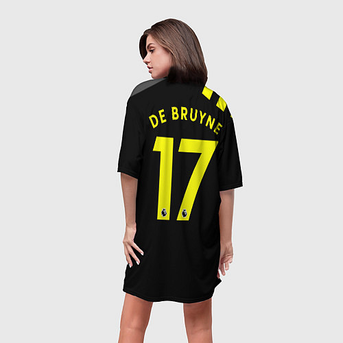 Женская длинная футболка De Bruyne away 19-20 / 3D-принт – фото 4