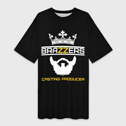 Футболка женская длинная Brazzers Casting-producer, цвет: 3D-принт