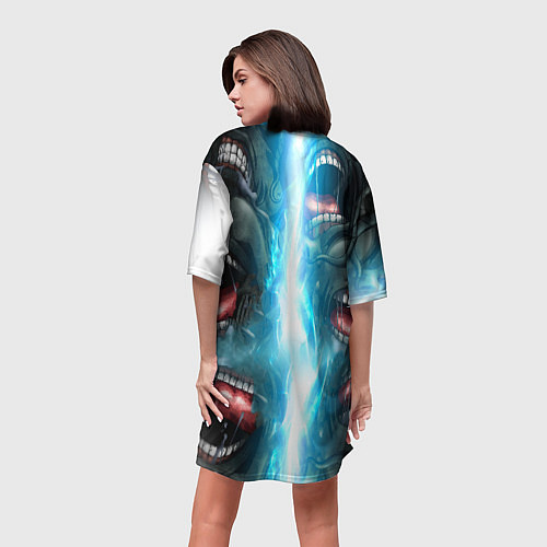 Женская длинная футболка Overlord / 3D-принт – фото 4