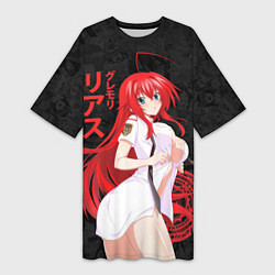 Футболка женская длинная DxD RIAS JAPSTYLE, цвет: 3D-принт