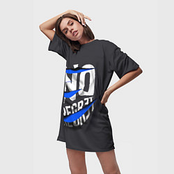 Футболка женская длинная Без сожаления объемная надпись, цвет: 3D-принт — фото 2