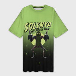 Футболка женская длинная Solenya: The Pickle Man, цвет: 3D-принт
