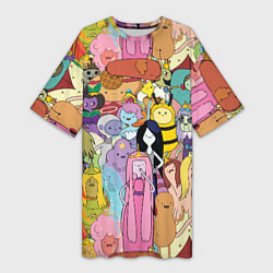 Женская длинная футболка Adventure time