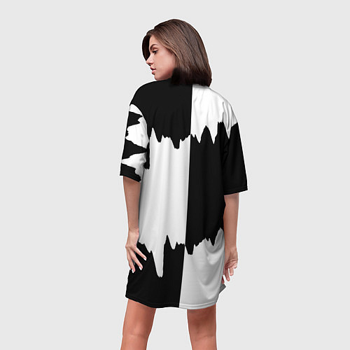 Женская длинная футболка ДДТ / 3D-принт – фото 4