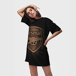 Футболка женская длинная Arsenal, цвет: 3D-принт — фото 2