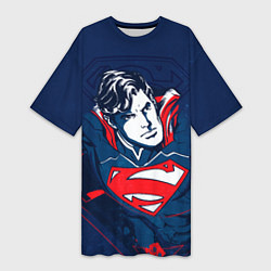Женская длинная футболка Superman