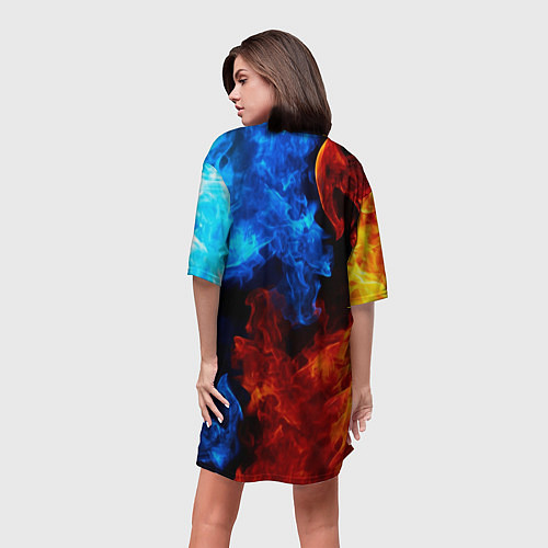Женская длинная футболка Brawl Stars LEON / 3D-принт – фото 4