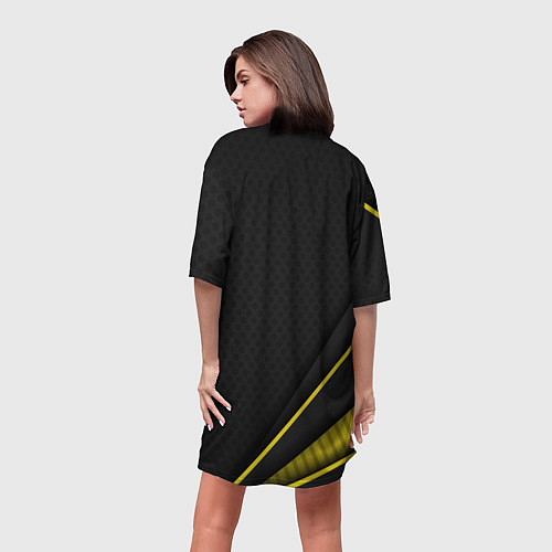 Женская длинная футболка Mass Effect N7 / 3D-принт – фото 4