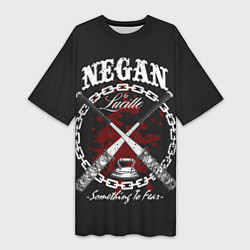 Футболка женская длинная The Walking Dead Negan, цвет: 3D-принт