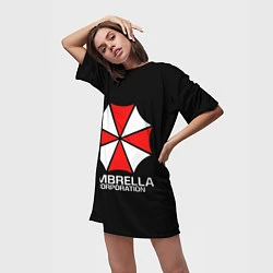 Футболка женская длинная UMBRELLA CORP, цвет: 3D-принт — фото 2