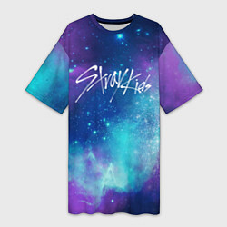 Футболка женская длинная STRAY KIDS, цвет: 3D-принт
