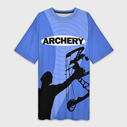Футболка женская длинная Archery, цвет: 3D-принт