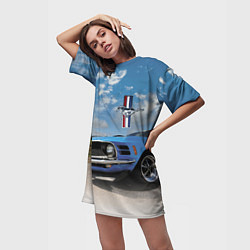 Футболка женская длинная Mustang, цвет: 3D-принт — фото 2