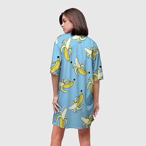 Женская длинная футболка Banana art / 3D-принт – фото 4