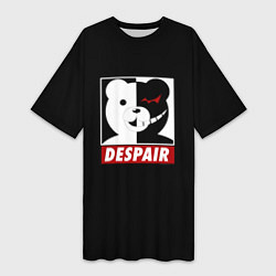 Футболка женская длинная Monokuma, цвет: 3D-принт