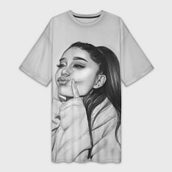 Футболка женская длинная Ariana Grande Ариана Гранде, цвет: 3D-принт