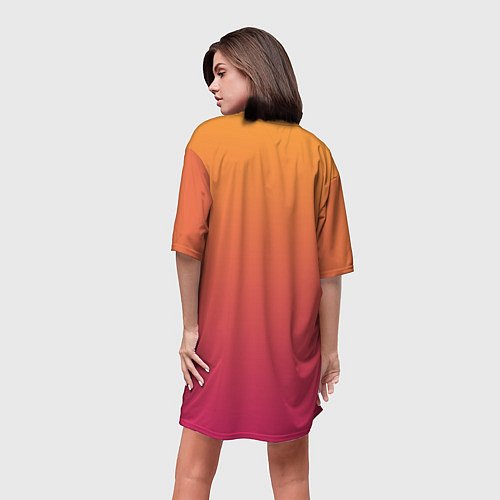 Женская длинная футболка Лиса Индеец / 3D-принт – фото 4