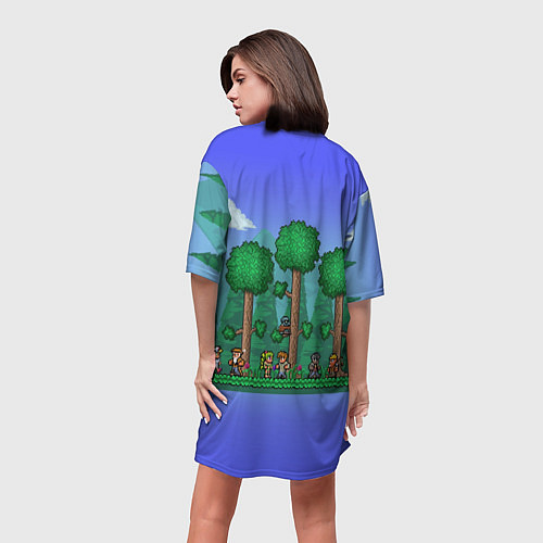 Женская длинная футболка Terraria / 3D-принт – фото 4