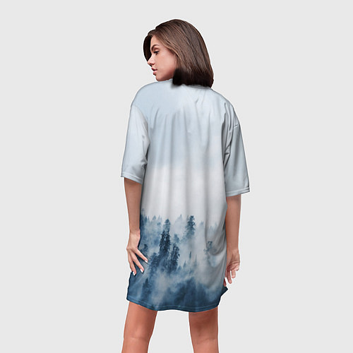 Женская длинная футболка МЫ РУССКИЕ С НАМИ БОГ / 3D-принт – фото 4