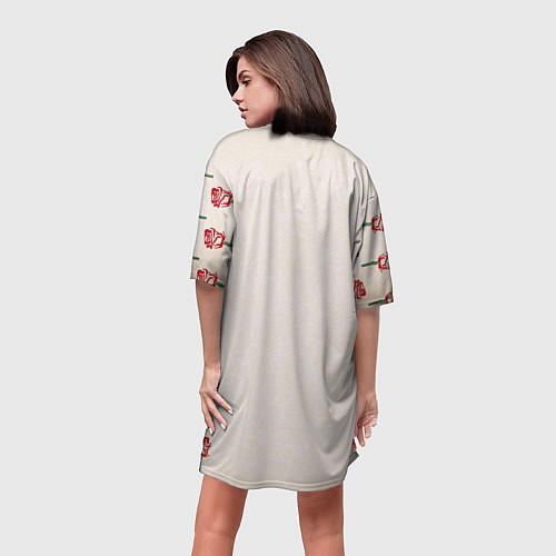 Женская длинная футболка ТИКТОКЕР - PAYTON MOORMEIE / 3D-принт – фото 4