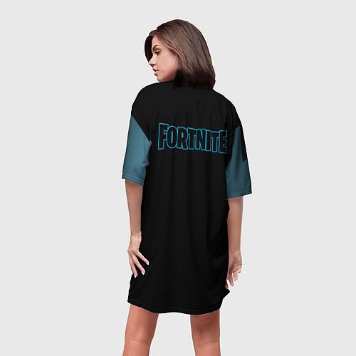Женская длинная футболка Fortnite Спина / 3D-принт – фото 4