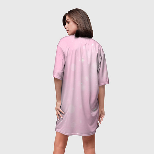 Женская длинная футболка Влюбленные коровы / 3D-принт – фото 4