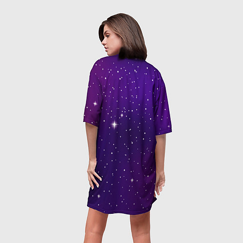 Женская длинная футболка Nyan Cat / 3D-принт – фото 4