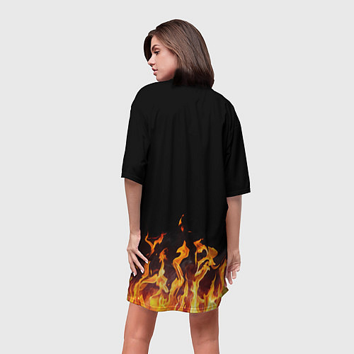 Женская длинная футболка Ozzy Osbourne / 3D-принт – фото 4