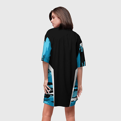 Женская длинная футболка Камуфляж ВДВ / 3D-принт – фото 4