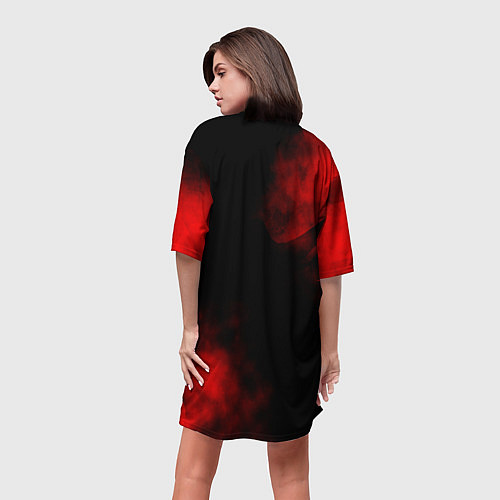 Женская длинная футболка UMBRELLA CORP / 3D-принт – фото 4