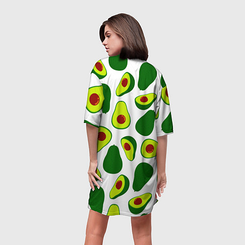 Женская длинная футболка Avokado / 3D-принт – фото 4