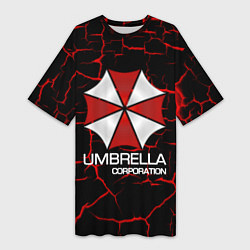 Футболка женская длинная UMBRELLA CORP, цвет: 3D-принт