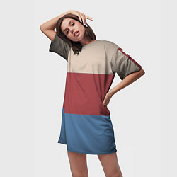 Футболка женская длинная Куртка Отиса, цвет: 3D-принт — фото 2