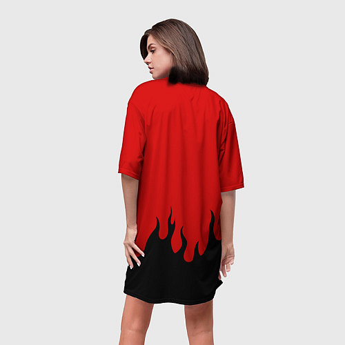 Женская длинная футболка METALLICA / 3D-принт – фото 4