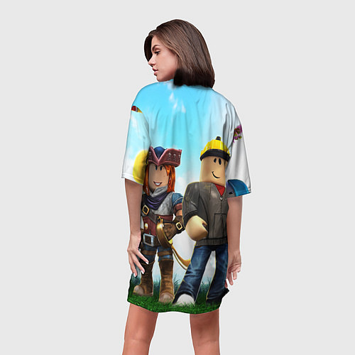 Женская длинная футболка ROBLOX / 3D-принт – фото 4