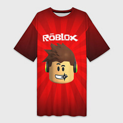 Футболка женская длинная ROBLOX, цвет: 3D-принт