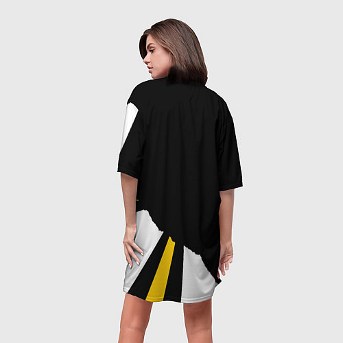 Женская длинная футболка Войска связи - громче крикнешь, дальше слышно / 3D-принт – фото 4