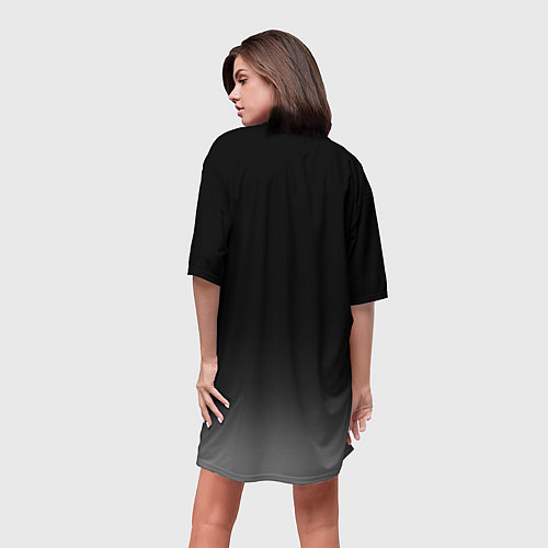 Женская длинная футболка Rebel hard music / 3D-принт – фото 4